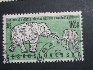 CZECHOSLOVAKIA STAMP- WORLD WILD  ANIMALS CTO NH STAMPS SET VERY FINE