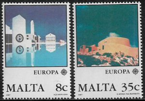 Malta #694-5 MNH Set - Europa - Buildings