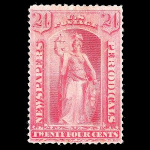 WCstamps: U.S. Scott #PR96 / 24c Pink Newspaper Fine Mint OGh PF Cert CV $3,750