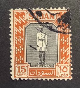 Sudan 1951 Scott 104 used - 15m, local motives, Policeman