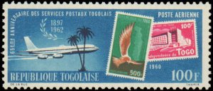 Togo #438-443, C34, Complete Set(7), 1963, Aviation - Airplanes, Stamp on Sta...