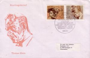 German FDC Sc.# 1267b / 1267c Herman Hesse, Thomas Mann L525