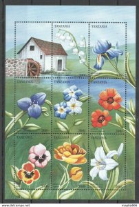 Tanzania Flora Nature Plants Flowers 1Kb ** Stamps Pk272