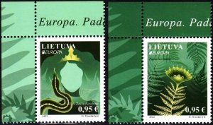 LITHUANIA 2022-07 EUROPA: Stories and Myths. Snake Plant. UL CORNER, MNH