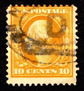 1909, US 10c, Washington, Used, Sc 338