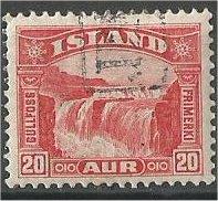 ICELAND, 1931, used 20a, Gullfoss. Scott 171