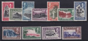 Ceylon, Scott 264-274 (SG 368-378), mostly MLH