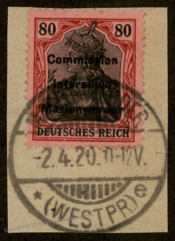 Germany Marienwerder Mi19 Plebiscite Prussia Poland Expertized 93100