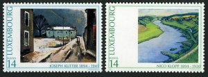 Luxembourg 907-908,MNH.Michel 1338-1339. Paintings by Joseph Kutter,Nico Klopp.