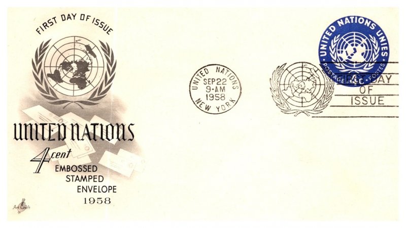 United Nations, New York, Worldwide First Day Cover, Postal Stationary