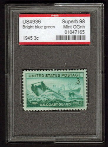 MALACK 936 SUPERB OG NH, w/PSE (GRADED 98 ENCAPSULATED) enc936g