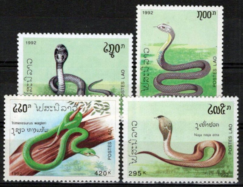 Laos 1078-1081 MNH Poisonous Snakes Reptiles ZAYIX 0224S0240M