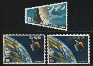 MALAYSIA 1970 Satelite Earth Station 3V USED SG#61-63