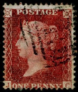 SG41, 1d dp rose-red, LC14, FINE USED. Cat £20. JC