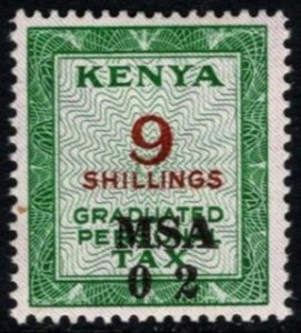 1966 Kenya Revenue 9 Shillings Graduated Personal Tax MNH