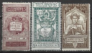 COLLECTION LOT 14614 ITALY #133-5 MH 1921 CV+$19