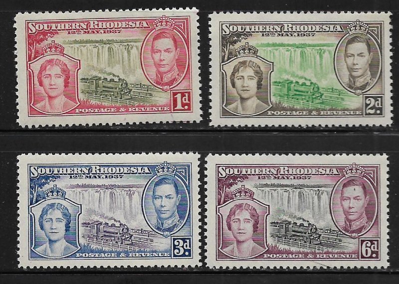 SOUTHERN RHODESIA   38-41    MINT HINGED     CORONATION SET