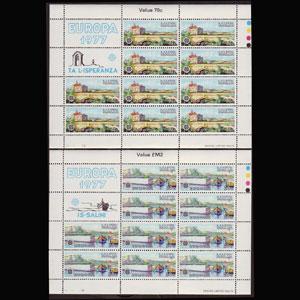 MALTA 1977 - Scott# 539A-40A Sheets-Europa NH