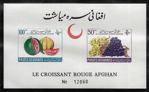 Afghanistan # 528-529 - Afghan Red Cresent - MS - imperf. - MNH.....{BLW21}