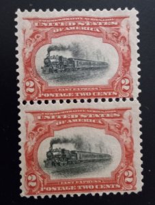 US Scott #295 Mint / No Gum Pair - Horizontal F-VF