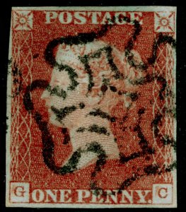 SG8, 1d red-brown PLATE 23, FINE USED. Cat £60. BLACK MX. GC 