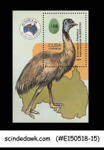 CUBA - 1984 AUSIPEX '84 / BIRD / EMU - Miniature sheet MNH