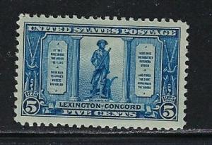 U.S. 619 Hinged 1925 Lexington-Concord issue