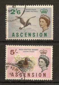 Ascension 1963 2/6d & 5/- Birds SG80-81 Fine Used Cat£25