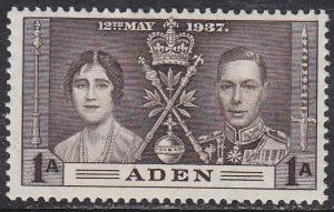 Aden 13 Coronation Issue 1937