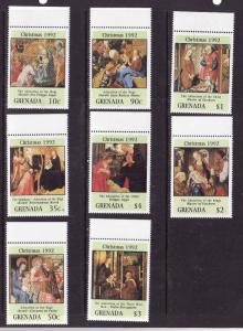 Grenada-Sc#2114//2125-unused NH 2/3 set-Christmas-Paintings-1992-