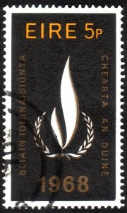 1968, Ireland 5p, Human Rights, Used, Sc 266
