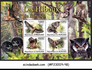 BURUNDI - 2011 AFRICAN OWL / BIRDS - MIN. SHEET MINT NH