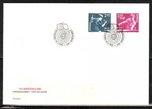 Sweden, Scott cat. 1530-1531. Table Tennis issue. First day cover. ^