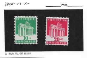 Germany Semi Postal: Sc #B302-303, MNH (59694)