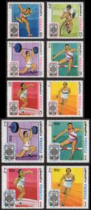 Fujeira Mi #266A-275A set/10 mnh - 1968 Summer Olympics Mexico