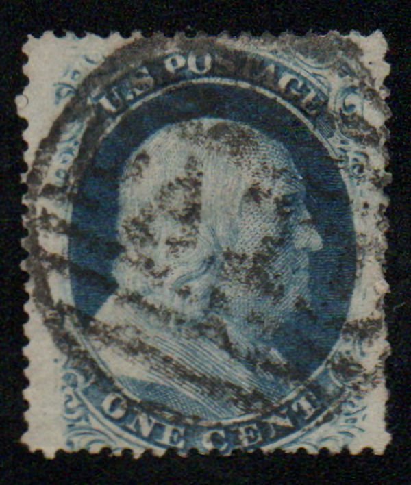 USA #24 F-VF JUMBO, paid cancel, fresh color! Retail $38