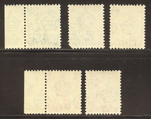 Fiji Scott 163-67 MNHOG - 1961-62 Queen Elizabeth II Short Set - SCV $12.80