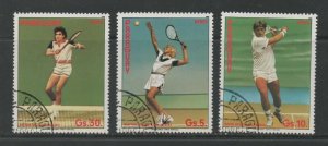 Thematic Stamps Sports - PARAGUAY 1986 TENNIS 3v used