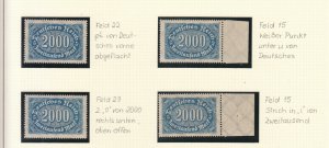 Germany - 1923 Oval 2000M specialized collection of varieties Mi# 253 - MNH