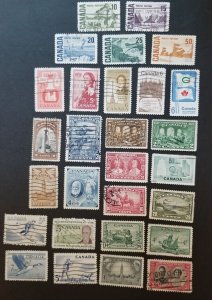 CANADA Vintage Used Stamp Lot Collection T6561