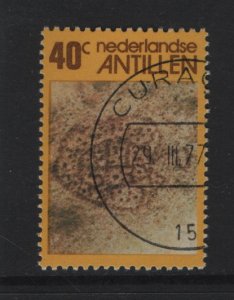 Netherlands Antilles  #393 cancelled  1977 Indian Petroglyph  40c