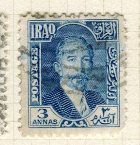 IRAQ; 1931 early Faisal issue fine used Shade of 3a. value