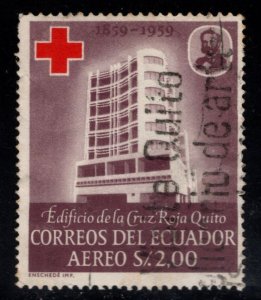 Ecuador Scott C375 used Ecuador Red Cross airmail stamp