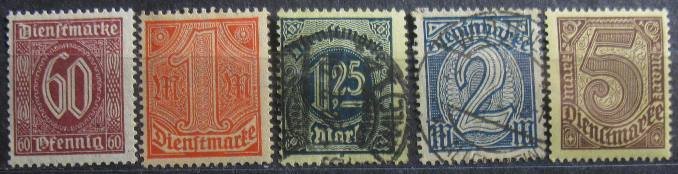 Germany #O9-O13 MLH/Used- SCV=$7.55