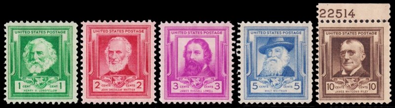 United States Scott 864-868  (1940) Mint LH VF Complete Set M