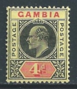 Gambia #49 MH 4p King Edward VII - Wmk. 3