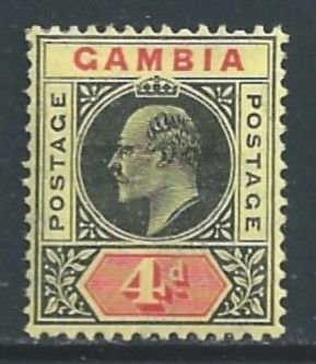 Gambia #49 MH 4p King Edward VII - Wmk. 3