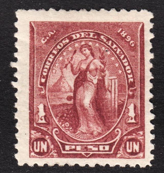 El Salvador Scott 145 unwtmk F+ mint OG HH. 1st issue. Key issue. FREE...