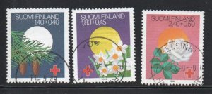 Finland Sc B238-40 1988 Red Cross Festivals charity stamp set used