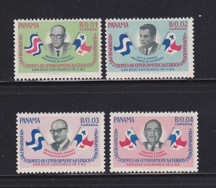 Panama 448-448C Set MH Flags and Presidents (B)